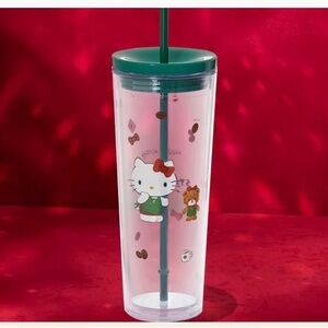 Hello Kitty x Starbucks Clear Tumbler with Straw